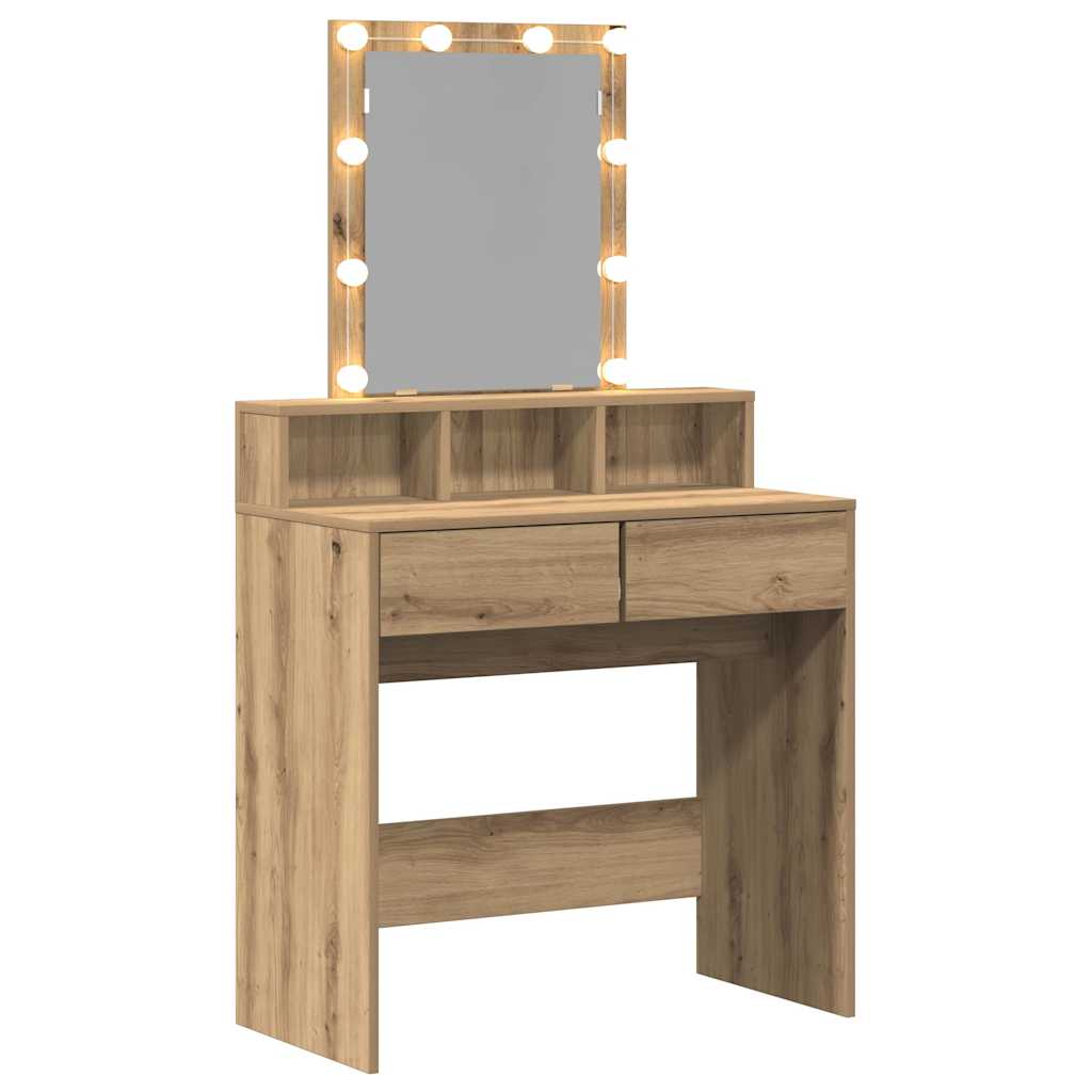 vidaXL Κομμωτήριο artisan δρυς 80 x 41 x 144.5 εκ Επεξεργασμένο Ξύλο