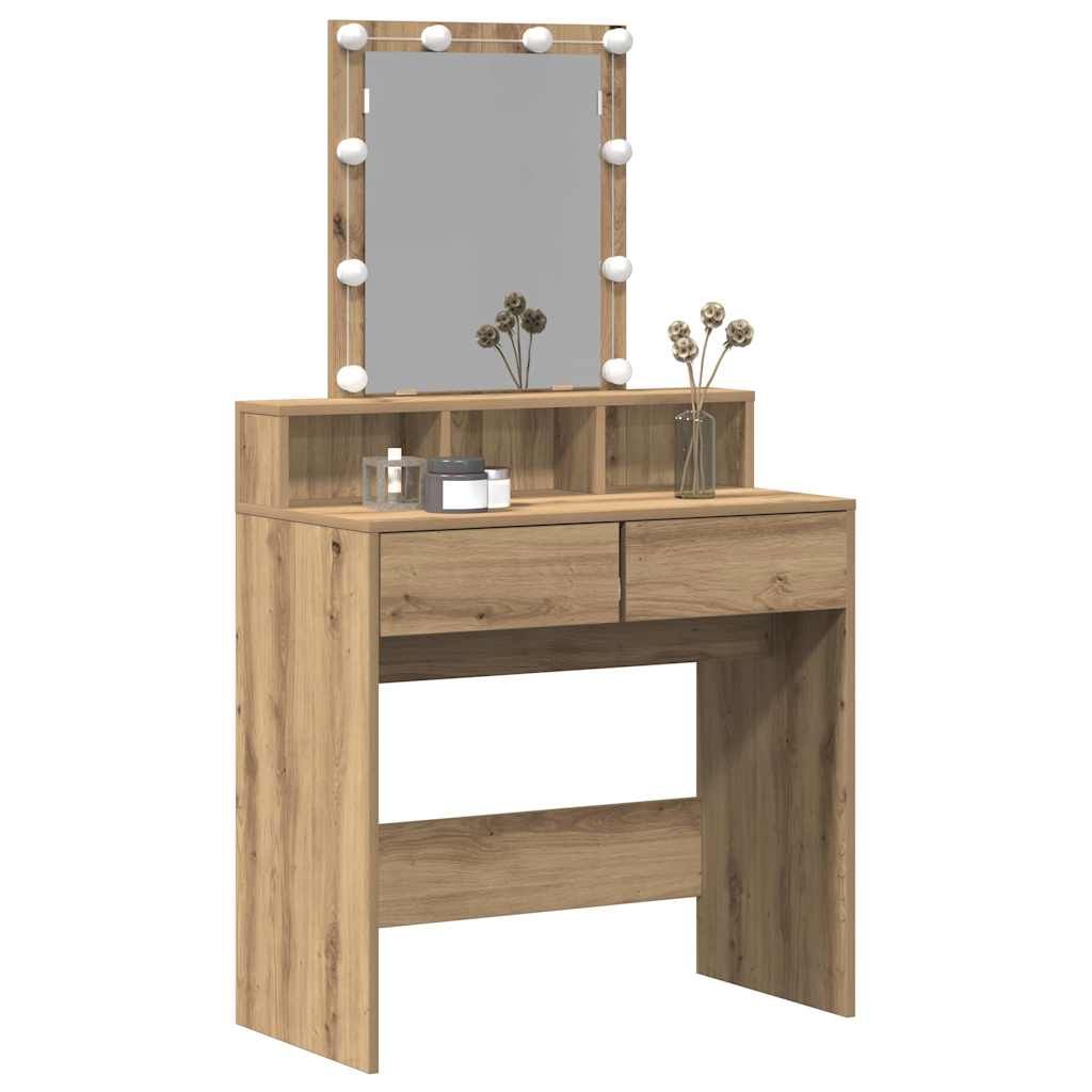 vidaXL Κομμωτήριο artisan δρυς 80 x 41 x 144.5 εκ Επεξεργασμένο Ξύλο