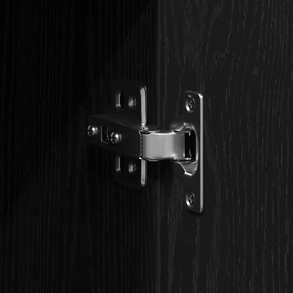 vidaXL Πλαϊνό γραφείο Μαύρη δρυς 90 x 34 x 80 εκ. Επεξεργασμένο ξύλο