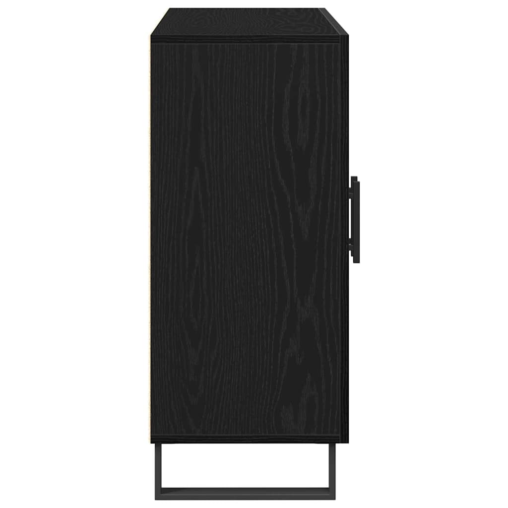 vidaXL Πλαϊνό γραφείο Μαύρη δρυς 90 x 34 x 80 εκ. Επεξεργασμένο ξύλο