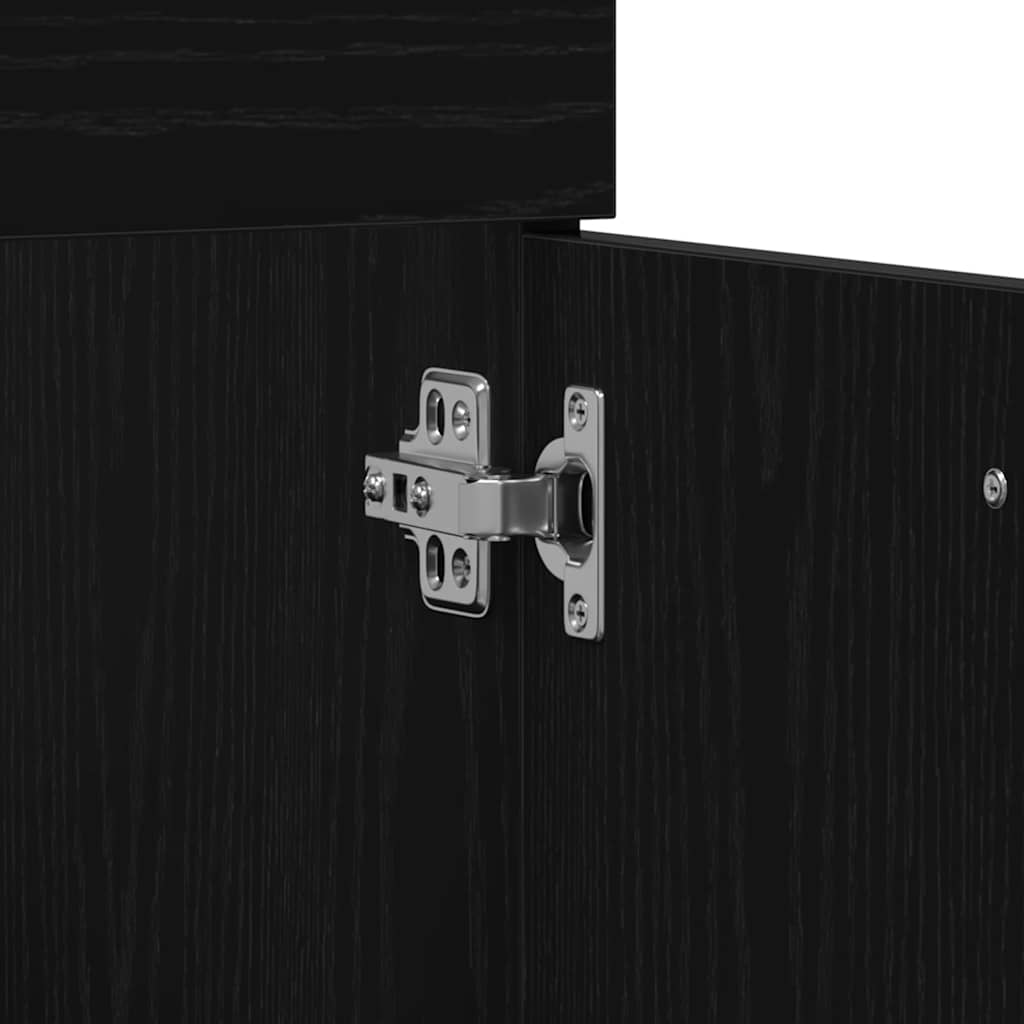 vidaXL Σετ Επίπλων Μπάνιου 2 pcs Μαύρη Οξυά 90 x 38.5 x 46 cm