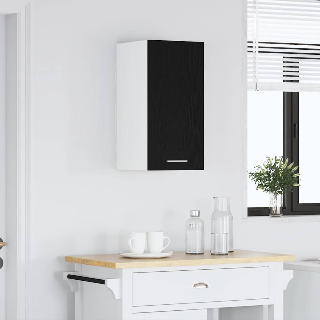 vidaXL Κρεμαστό Ντουλάπι Μαύρο Δρυς 30x31x60 εκ. από Τεχνητό Ξύλο