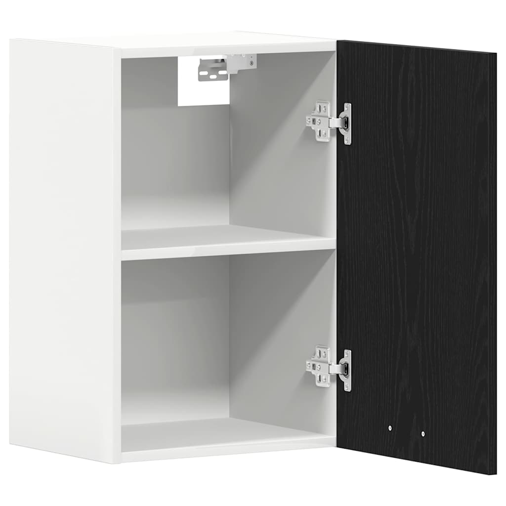 vidaXL Κρεμαστό Ντουλάπι Μαύρο Δρυς 40x31x60 εκ. από Τεχνητό Ξύλο