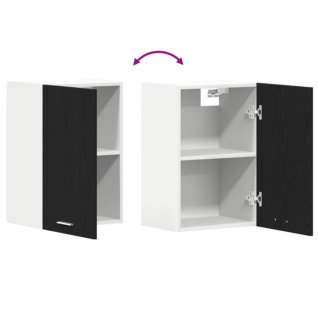 vidaXL Κρεμαστό Ντουλάπι Μαύρο Δρυς 40x31x60 εκ. από Τεχνητό Ξύλο