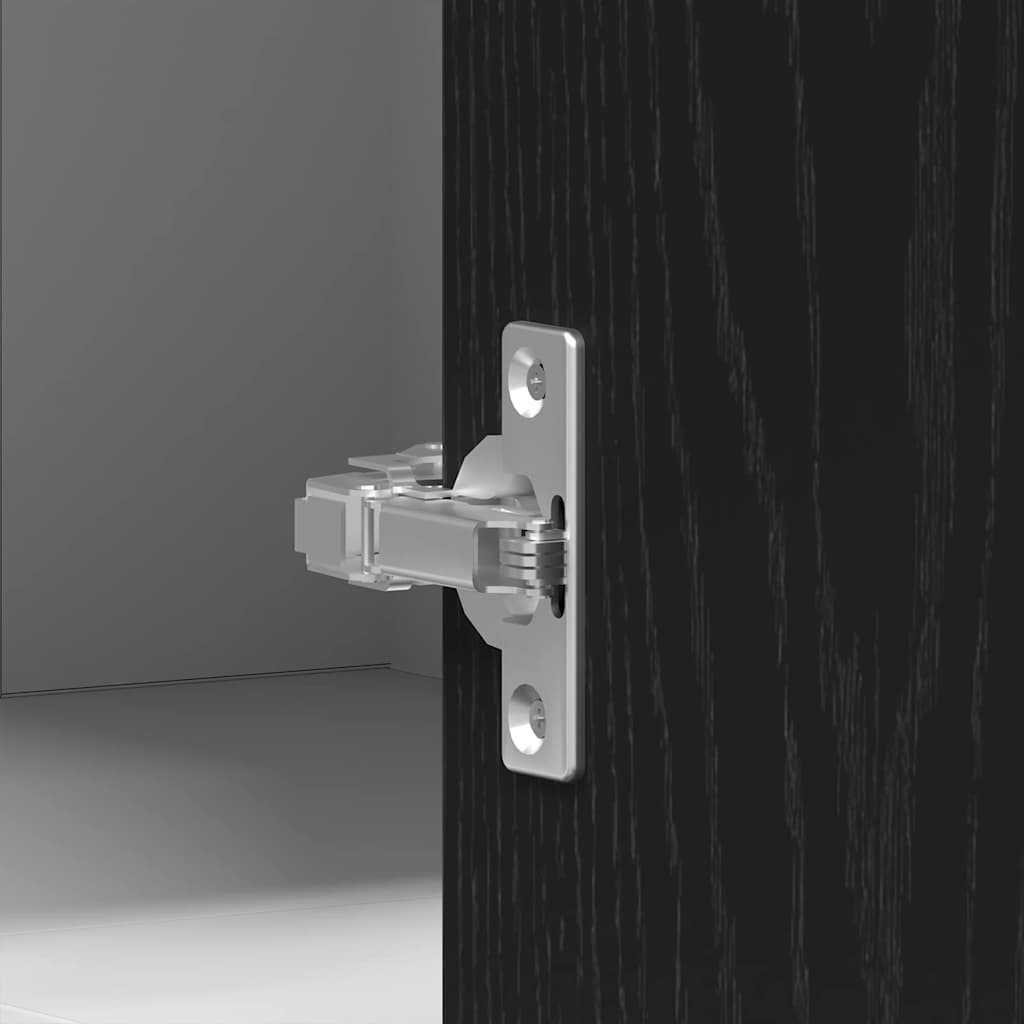 vidaXL Κρεμαστή Γωνιακή Ντουλάπα με ράφι Μαύρη δρυς 57 x 57 x 60 εκ