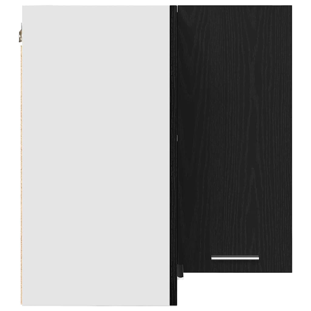 vidaXL Κρεμαστή Γωνιακή Ντουλάπα με ράφι Μαύρη δρυς 57 x 57 x 60 εκ