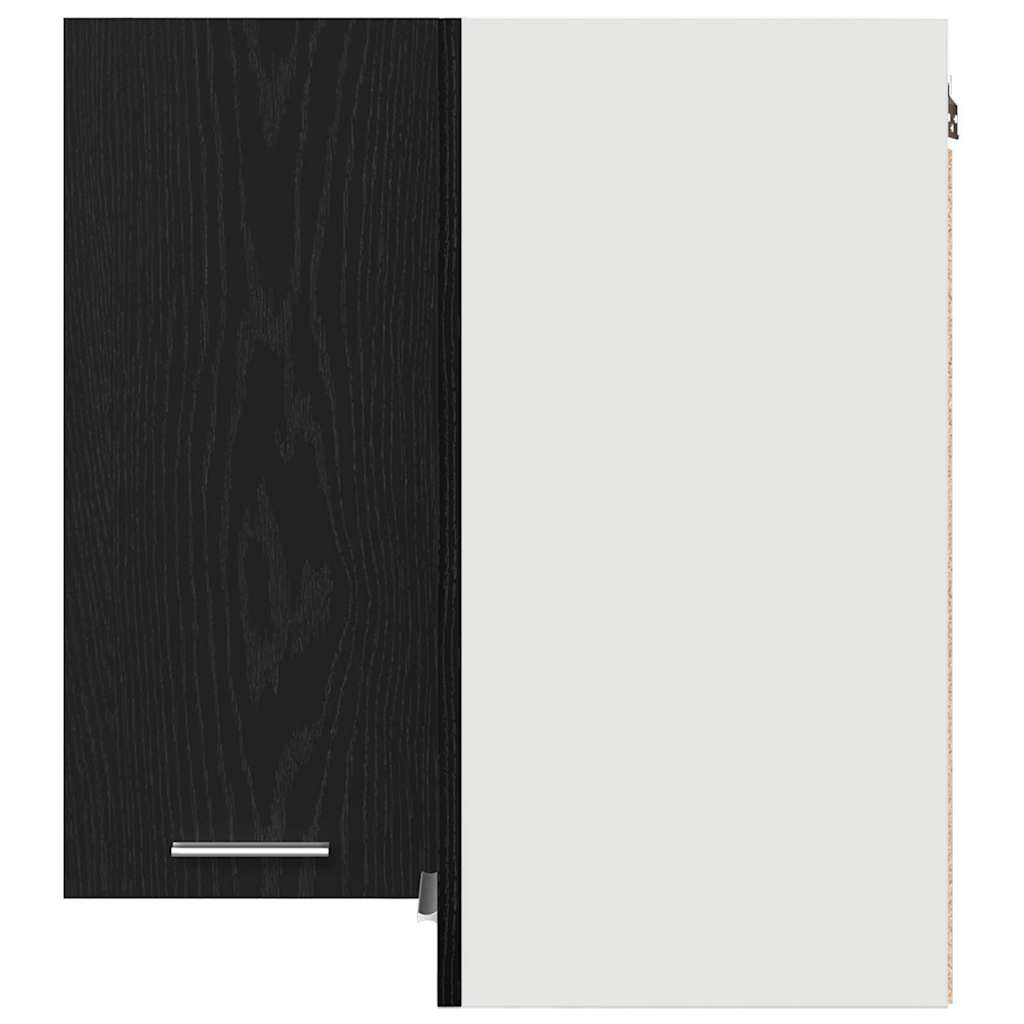 vidaXL Κρεμαστή Γωνιακή Ντουλάπα με ράφι Μαύρη δρυς 57 x 57 x 60 εκ