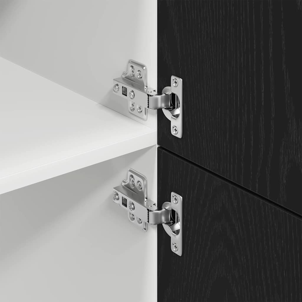 vidaXL Ντουλάπα Ψυγείου Μαύρη δρυς 60 x 57 x 207 εκ Επεξεργασμένο ξύλο