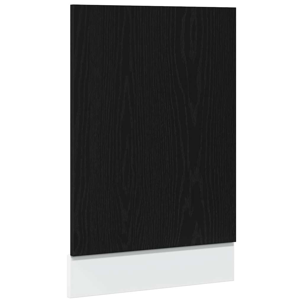 vidaXL Πλαίσιο Πλυντηρίου Πιάτων Lyon Μαύρο Δρυς 45x1,5x67 εκ. από Τεχνητό Ξύλο