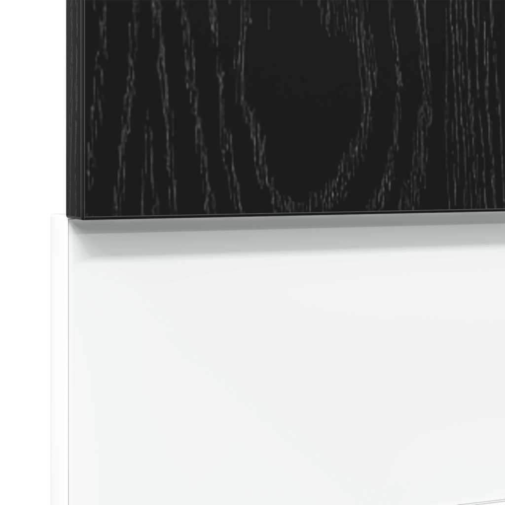 vidaXL Πλαίσιο Πλυντηρίου Πιάτων Lyon Μαύρο Δρυς 45x1,5x67 εκ. από Τεχνητό Ξύλο