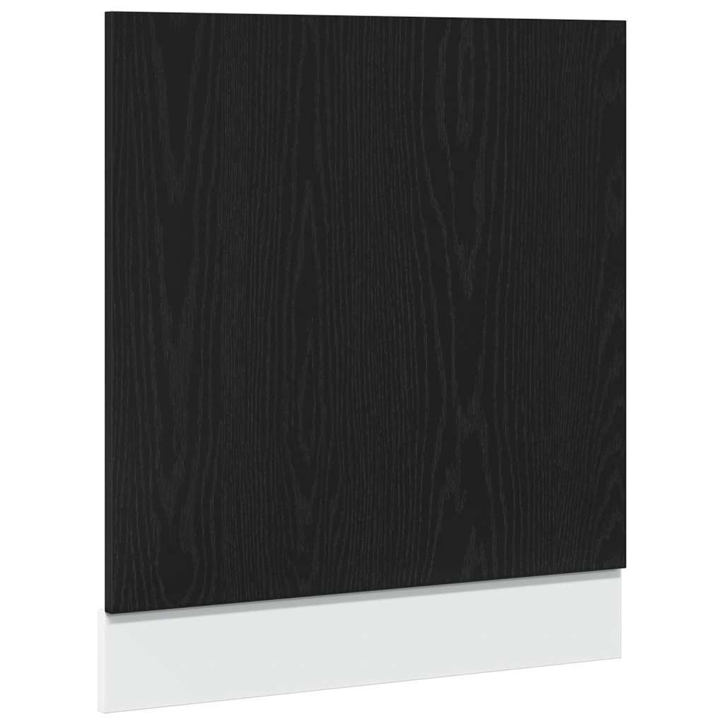 vidaXL Πλαίσιο Πλυντηρίου Πιάτων Lyon Μαύρο Δρυς 60x1,5x67 εκ. από Τεχνητό Ξύλο