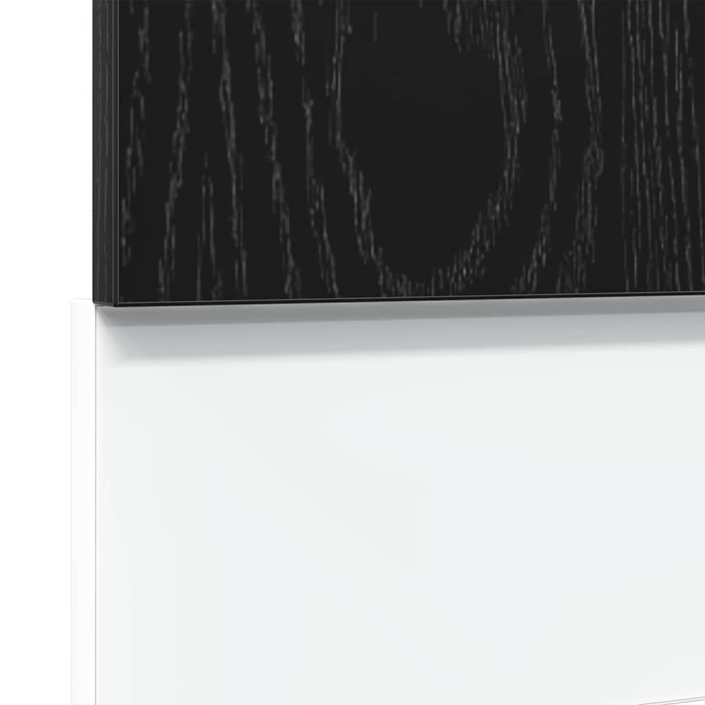 vidaXL Πλαίσιο Πλυντηρίου Πιάτων Lyon Μαύρο Δρυς 60x1,5x67 εκ. από Τεχνητό Ξύλο