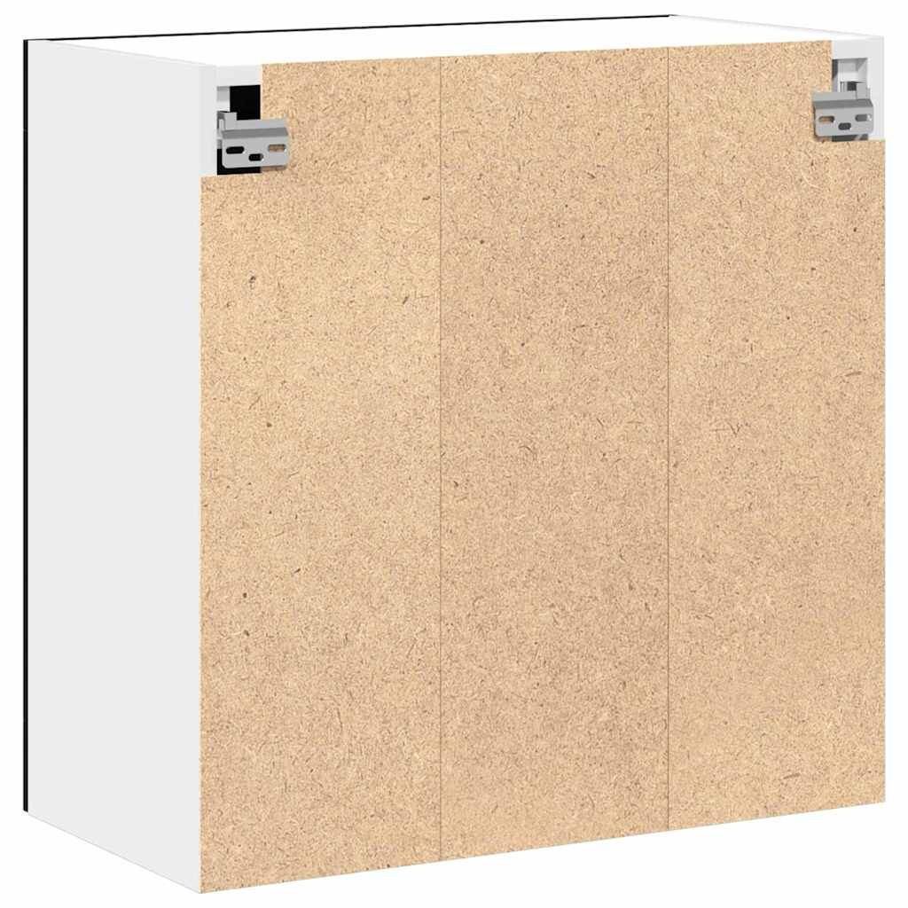 vidaXL Κρεμαστή Γυάλινη Ντουλάπα Riga Μαύρη δρυς 60 x 31 x 60 εκ.