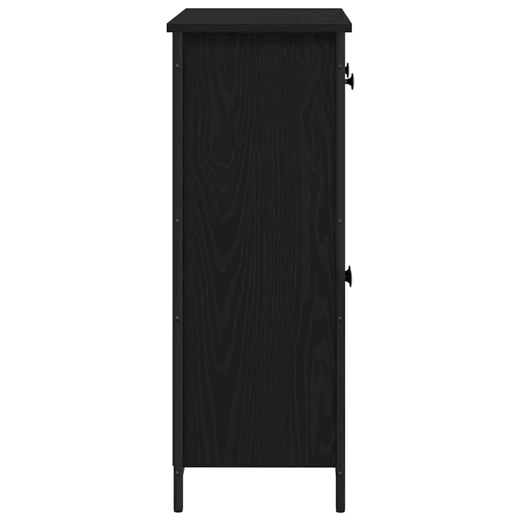 vidaXL Πλαϊνό γραφείο Μαύρη δρυς 70 x 30 x 80 εκ. Επεξεργασμένο ξύλο