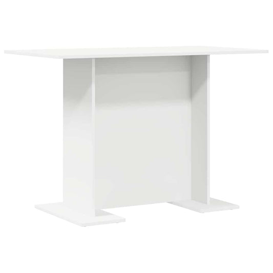 vidaXL Τραπεζαρία Λευκό 110 x 60 x 75 cm Επεξεργασμένο ξύλο
