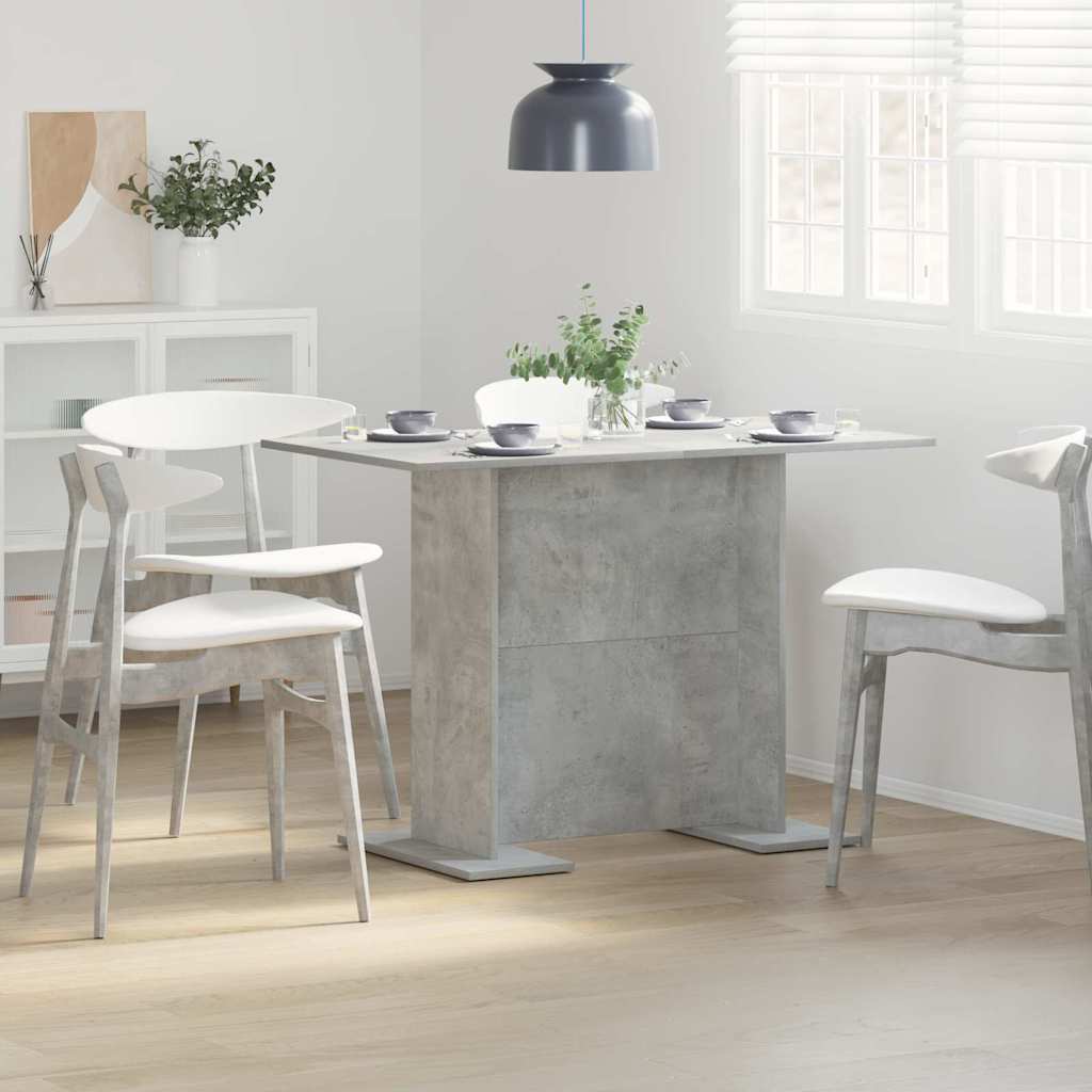vidaXL Τραπεζαρία Σκυρόδεμα Γκρι 110 x 60 x 75 cm Επεξεργασμένο ξύλο