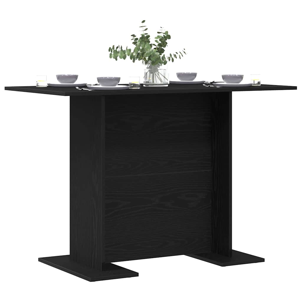 vidaXL Τραπεζαρία Μαύρη δρυς 110 x 60 x 75 cm Επεξεργασμένο ξύλο