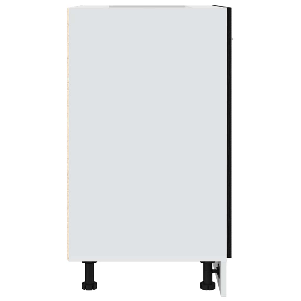 vidaXL Κάτω Ντουλάπι Μαύρη Δρυς 60x46x81,5 εκ. Ξυλοκατασκευασμένο