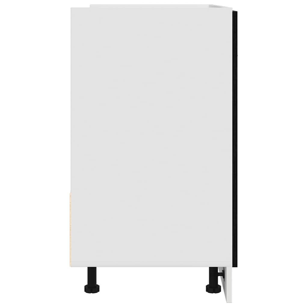 vidaXL Ντουλάπι Κάτω Νεροχύτη Μαύρη Δρυς 80x46x81,5 εκ. Συνθετικό Ξύλο