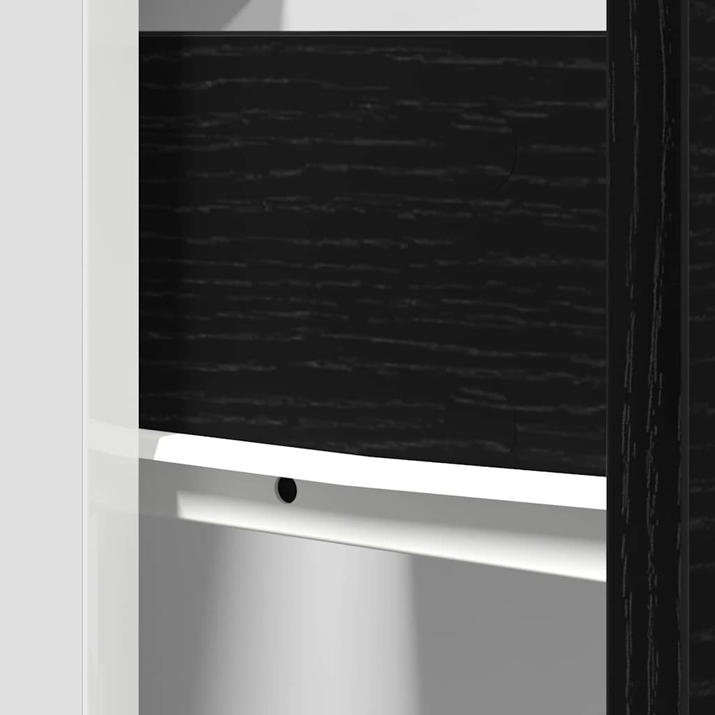 vidaXL Συρταριέρα Κάτω Ντουλάπα με ράφι Μαύρη δρυς 30 x 46 x 81.5 εκ