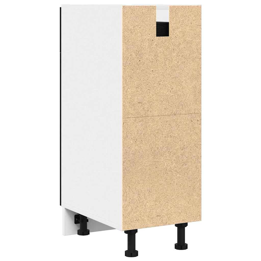 vidaXL Συρταριέρα Κάτω Ντουλάπα με ράφι Μαύρη δρυς 30 x 46 x 81.5 εκ