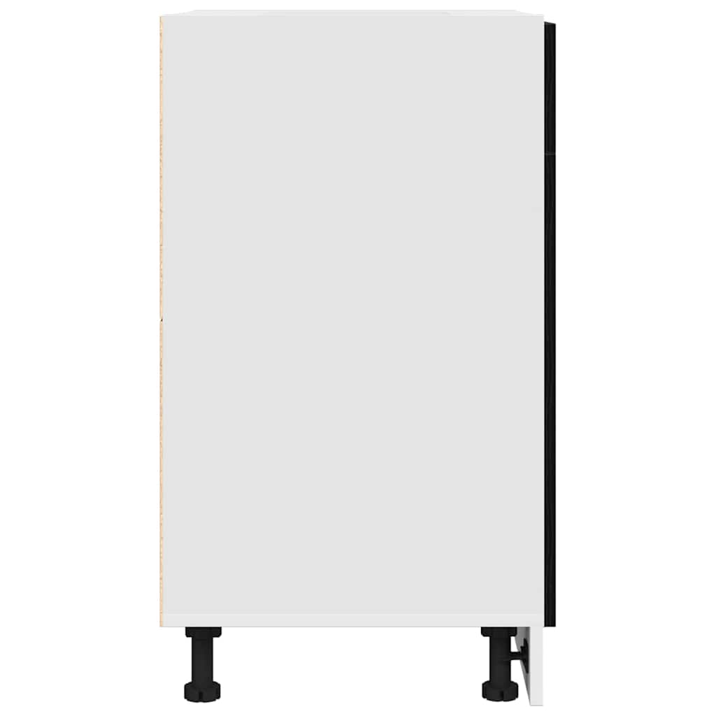 vidaXL Ντουλάπι με Συρτάρια με συρτάρι Μαύρη δρυς 50 x 46 x 81.5 εκ