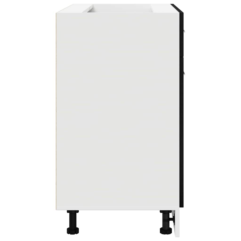 vidaXL Ντουλάπα με Συρτάρι με ράφι Riga Μαύρη δρυς 80 x 46 x 81.5 εκ