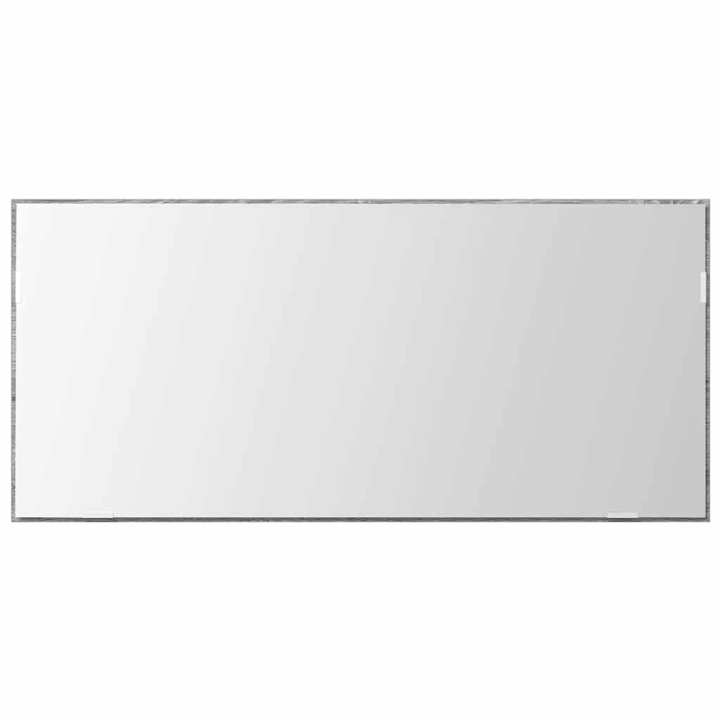 vidaXL Καθρέφτης Μπάνιου Επιτοίχιο Σκούρο γκρι σονόμα 80 x 8.5 x 37 εκ
