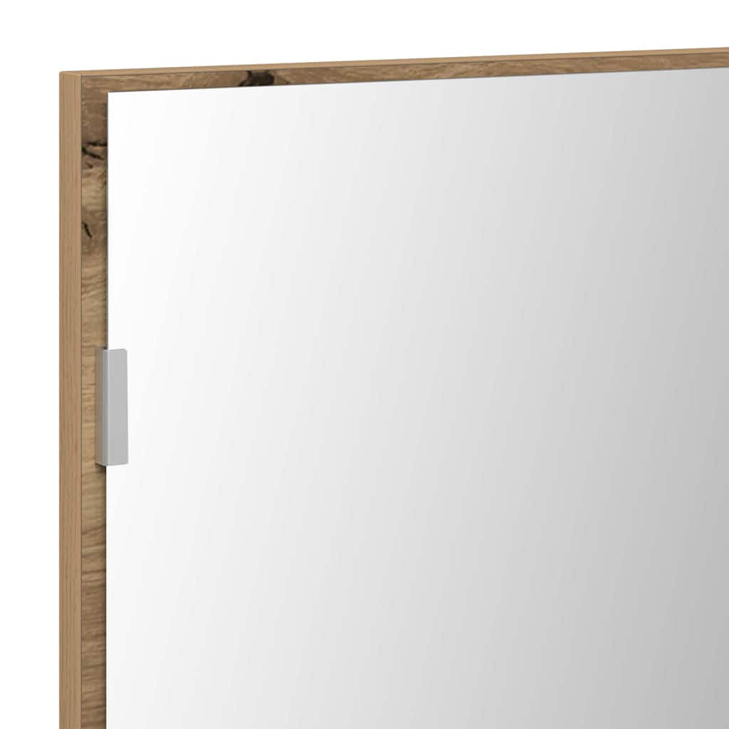 vidaXL Καθρέφτης Μπάνιου Επιτοίχιο artisan δρυς 80 x 8.5 x 37 εκ