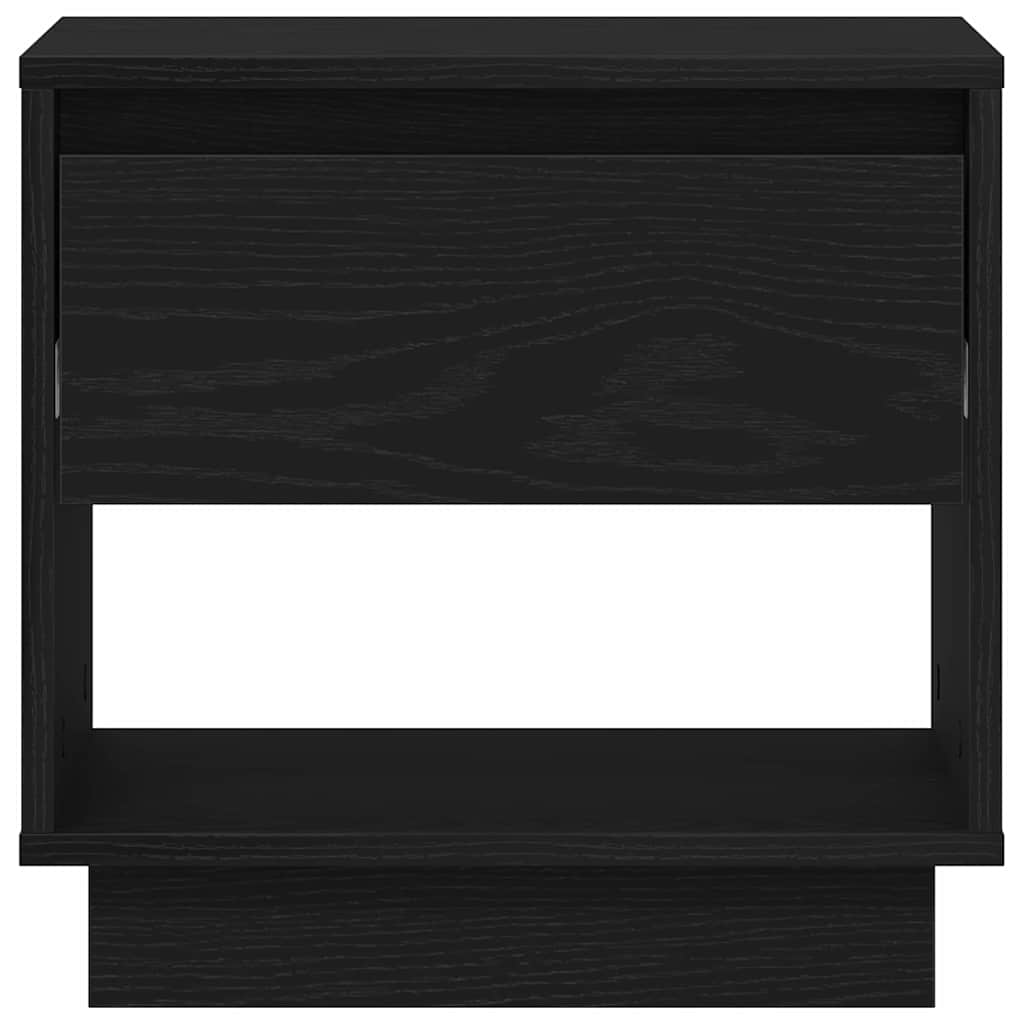 vidaXL Κομοδίνο 2 pcs Μαύρη Οξυά 45 x 34 x 44 εκ Επεξεργασμένο ξύλο