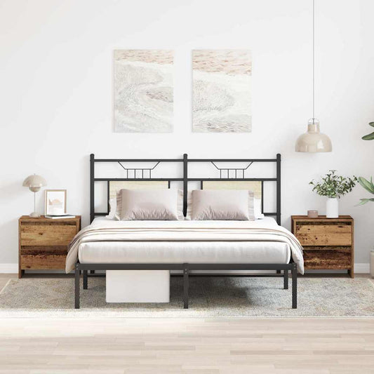 vidaXL Κομοδίνο 2 pcs Παλιό ξύλο 45 x 34 x 44,5 εκ Επεξεργασμένο ξύλο