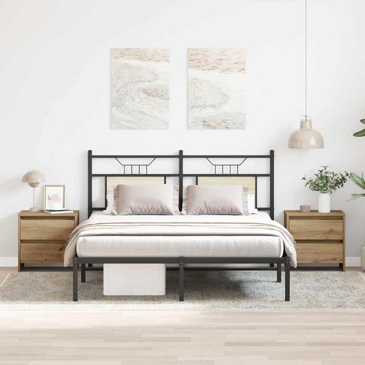 vidaXL Κομοδίνο 2 pcs Artisan Oak 45 x 34 x 44,5 εκ Επεξεργασμένο ξύλο