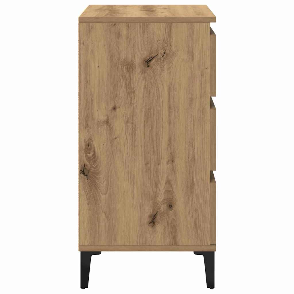 vidaXL Κομοδίνο Artisan Oak 45 x 35 x 44 εκ. Επεξεργασμένο ξύλο