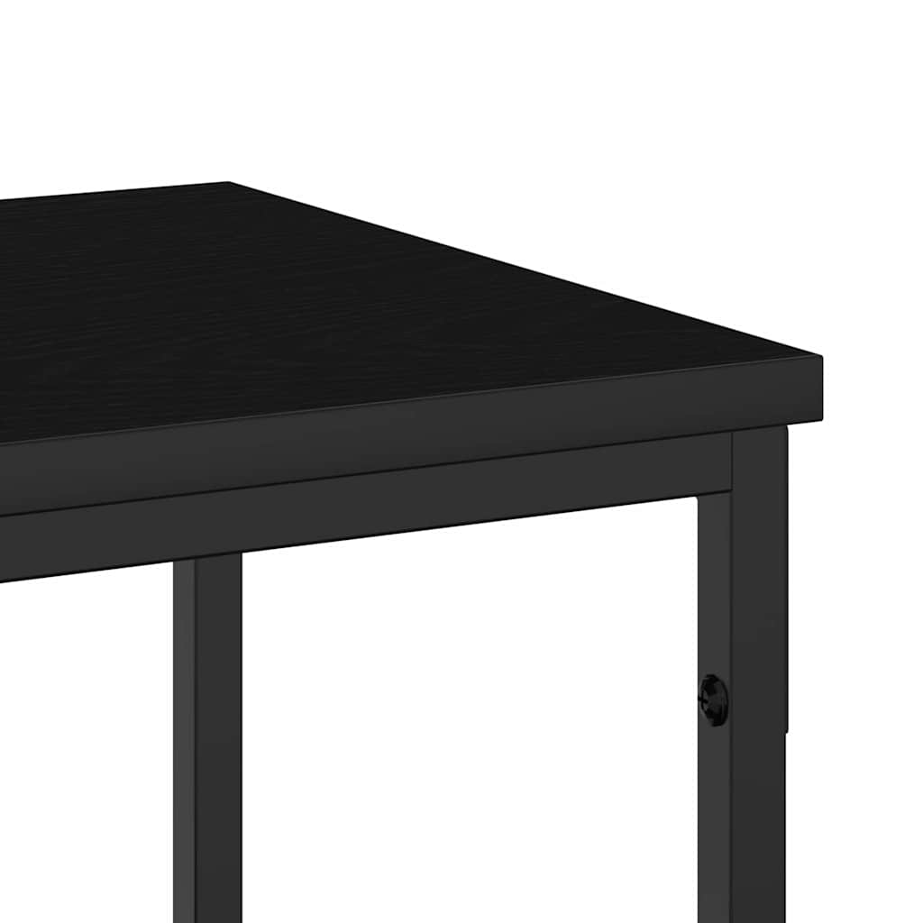 vidaXL Τραπέζι κονσόλας Μαύρο 200 x 30 x 75 εκ. Επεξεργασμένο ξύλο