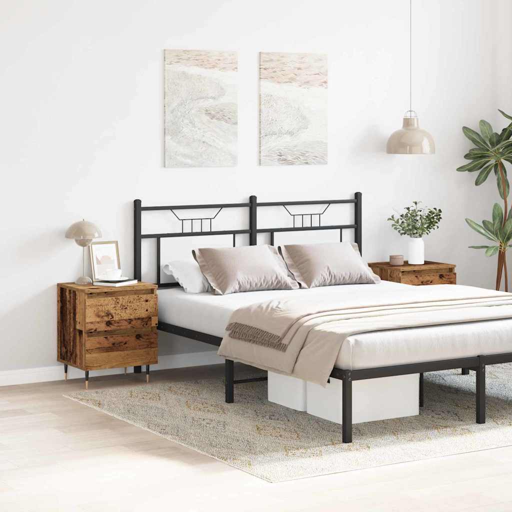 vidaXL Κομοδίνο 2 pcs Παλιό ξύλο 40 x 35 x 50 εκ. Επεξεργασμένο ξύλο