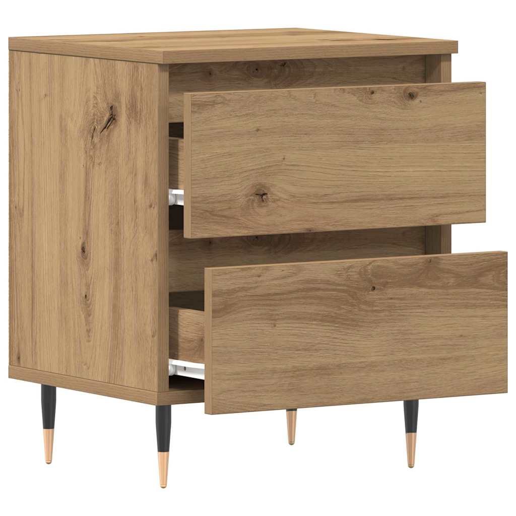 vidaXL Κομοδίνο 2 pcs Artisan Oak 40 x 35 x 50 εκ. Επεξεργασμένο ξύλο