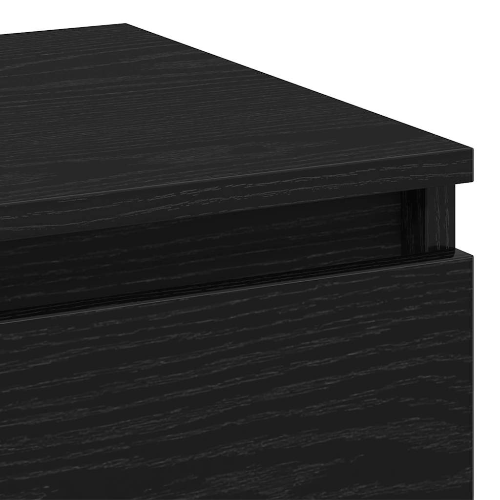 vidaXL Κομοδίνο Μαύρη δρυς 40 x 35 x 50 εκ. Επεξεργασμένο ξύλο