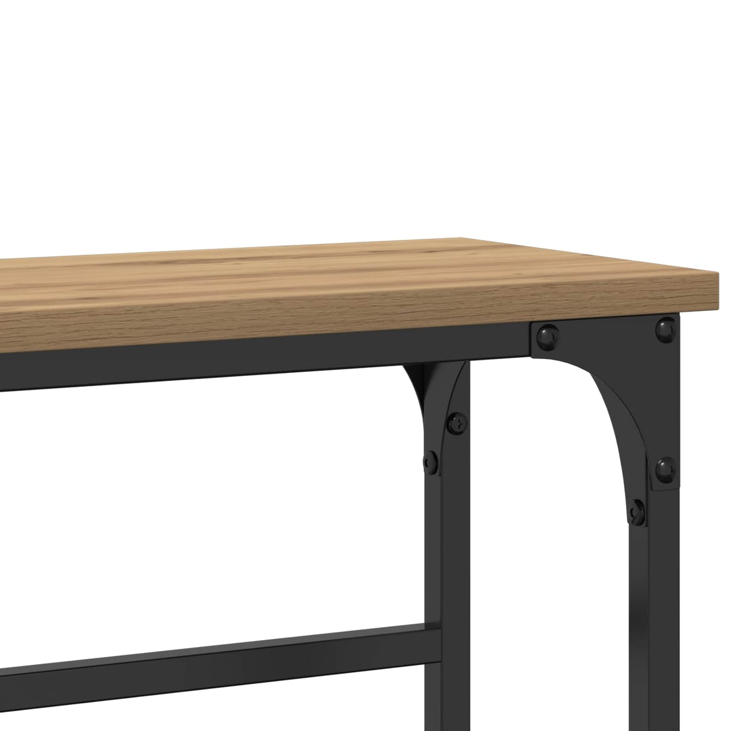 vidaXL Τραπέζι Κονσόλας με ράφι artisan δρυς 75 x 19.5 x 75 εκ.