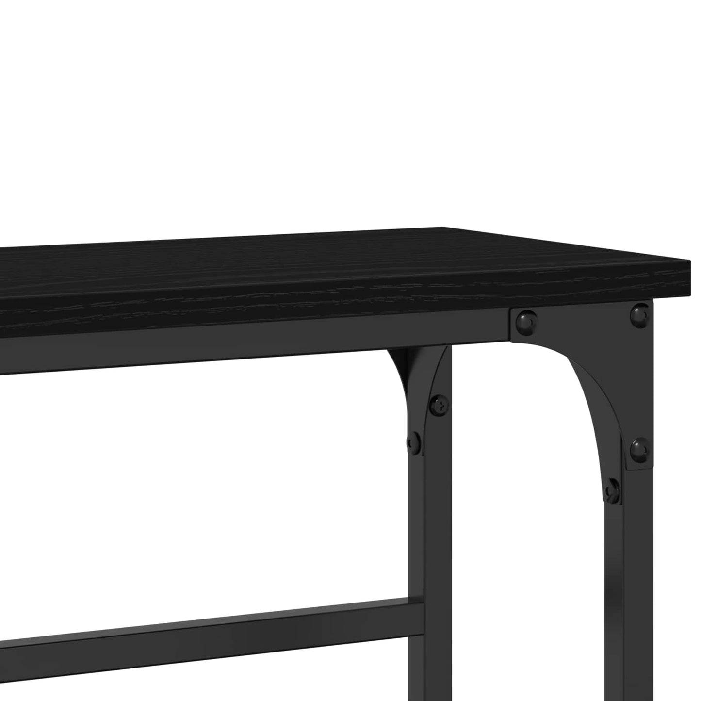 vidaXL Τραπέζι Κονσόλας με ράφι Μαύρη δρυς 75 x 19.5 x 75 εκ.