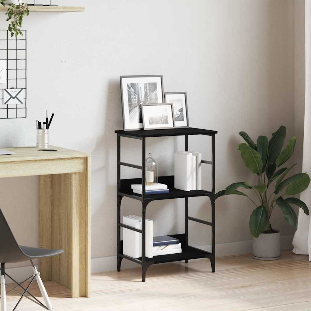 vidaXL Ράφι Βιβλίων Μαύρη δρυς 50x33x82 εκ. Επεξεργασμένο ξύλο