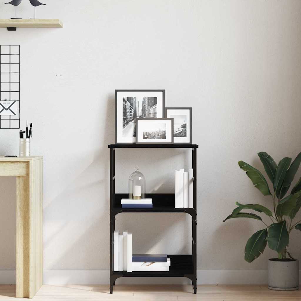 vidaXL Ράφι Βιβλίων Μαύρη δρυς 50x33x82 εκ. Επεξεργασμένο ξύλο