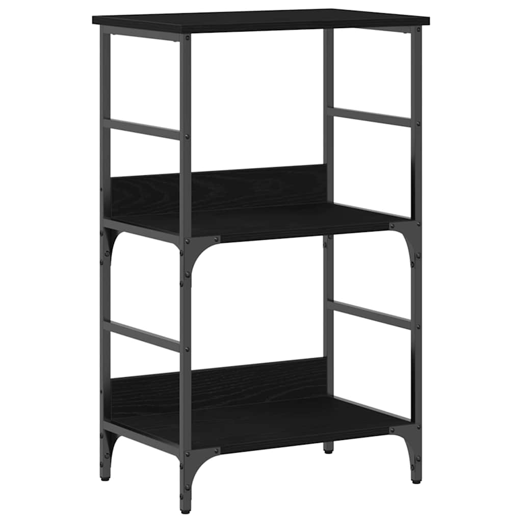 vidaXL Ράφι Βιβλίων Μαύρη δρυς 50x33x82 εκ. Επεξεργασμένο ξύλο