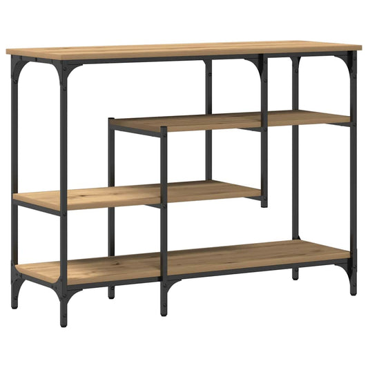 vidaXL Τραπέζι Κονσόλας με ράφι artisan δρυς 100 x 35 x 75 εκ.