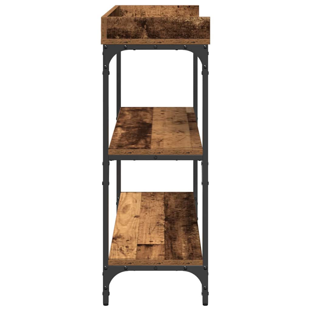 vidaXL Τραπέζι Κονσόλας με ράφι Παλαιό ξύλο 100 x 30 x 80 εκατοστά