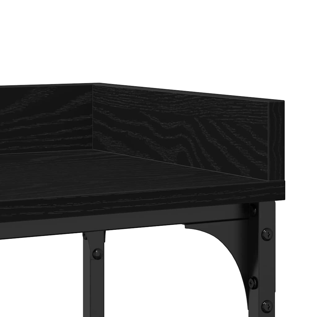 vidaXL Τραπέζι Κονσόλας με ράφι Μαύρη δρυς 100 x 30 x 80 εκατοστά