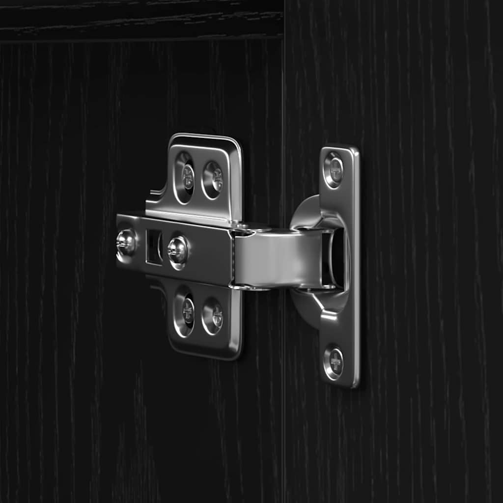 vidaXL Ντουλάπι TV Μαύρη δρυς 200 x 25 x 44 εκ Επεξεργασμένο ξύλο