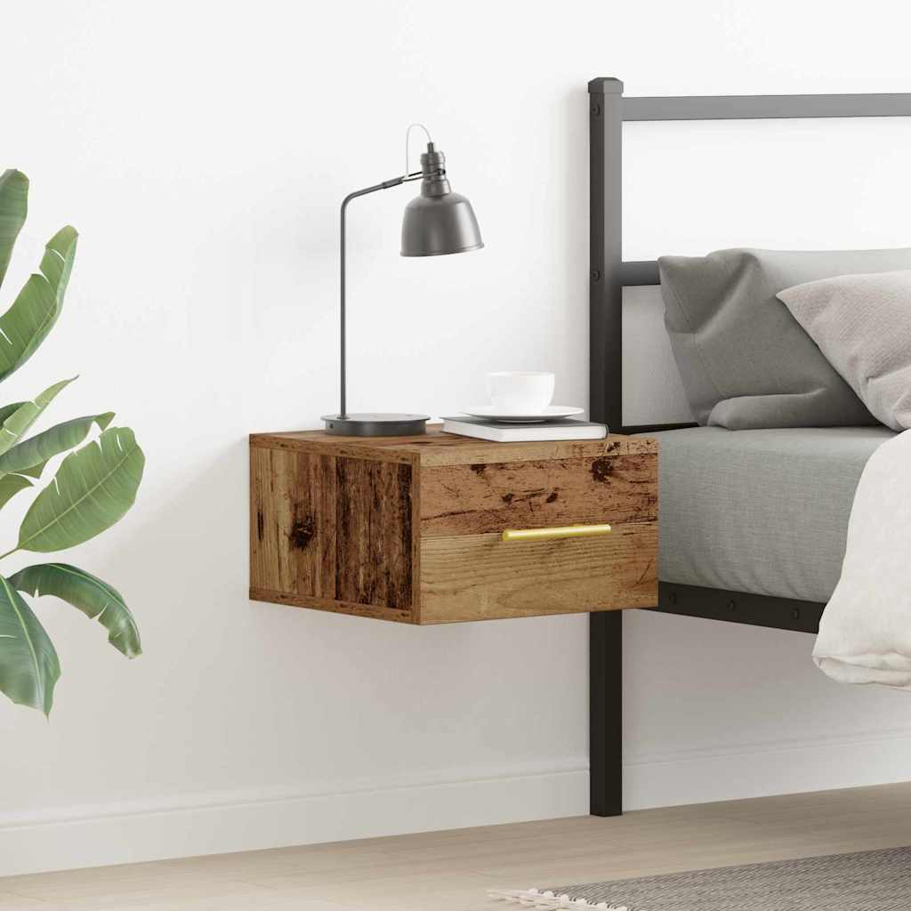 vidaXL Κομοδίνο 35 x 35 x 20 εκ Επεξεργασμένο Ξύλο Παλιό ξύλο
