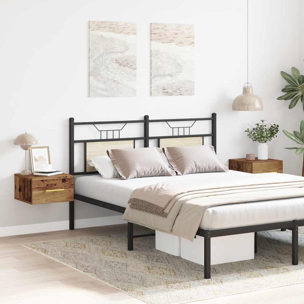 vidaXL Κομοδίνο 2 τμχ. 35 x 35 x 20 εκ Επεξεργασμένο Ξύλο Παλιό ξύλο