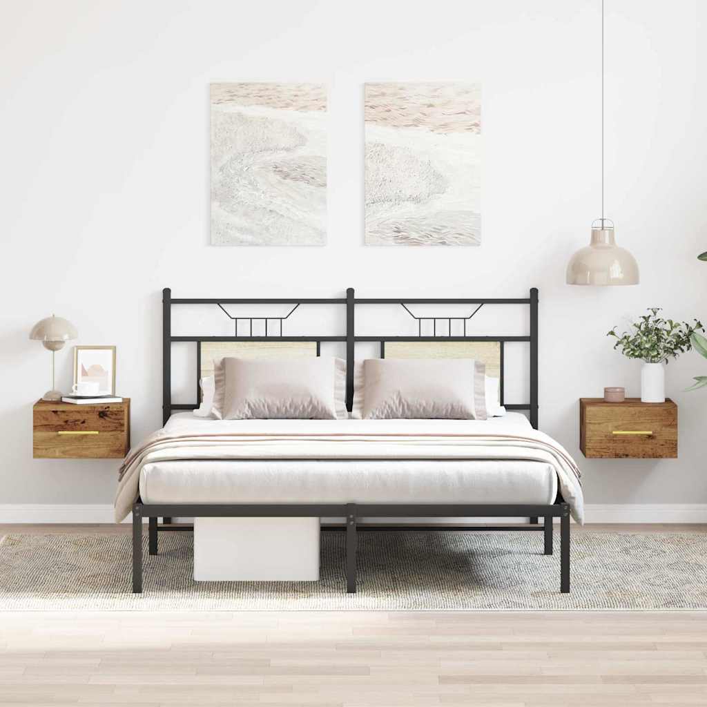 vidaXL Κομοδίνο 2 τμχ. 35 x 35 x 20 εκ Επεξεργασμένο Ξύλο Παλιό ξύλο