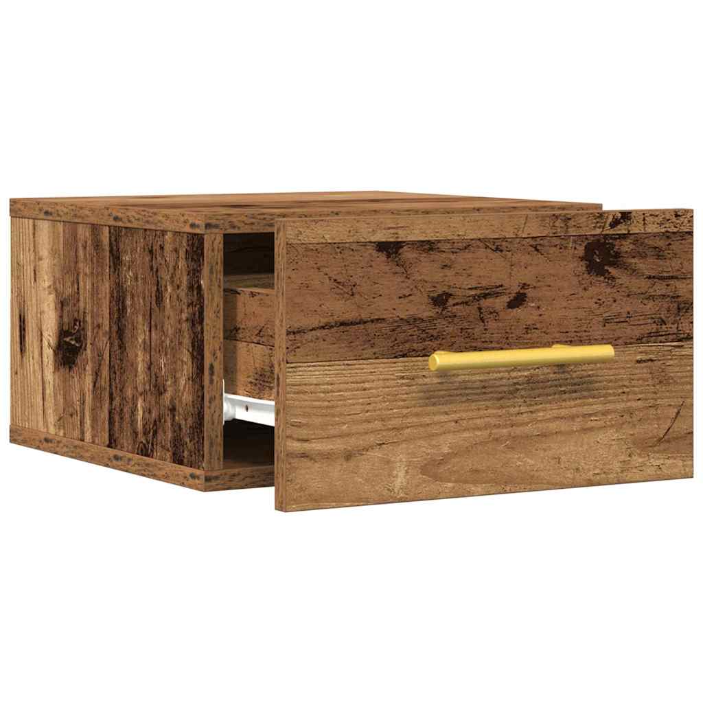 vidaXL Κομοδίνο 2 τμχ. 35 x 35 x 20 εκ Επεξεργασμένο Ξύλο Παλιό ξύλο